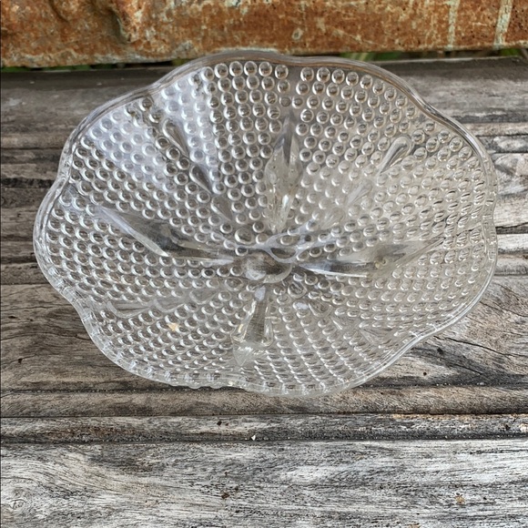 Hazel Atlas Other - Vintage Hazel Atlas Teardrop Glass Hobnail Bowl